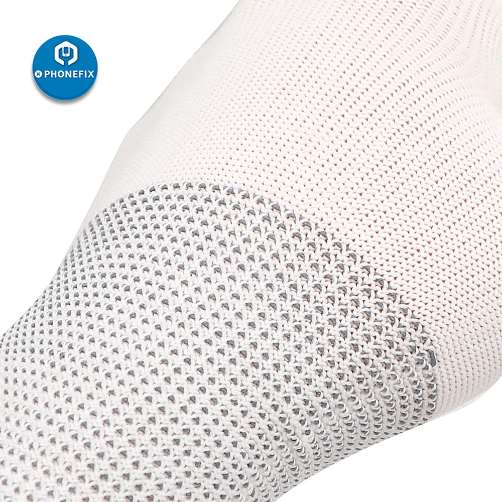 Перчатки с покрытием пальцами из полиуретана антистатические вязаные