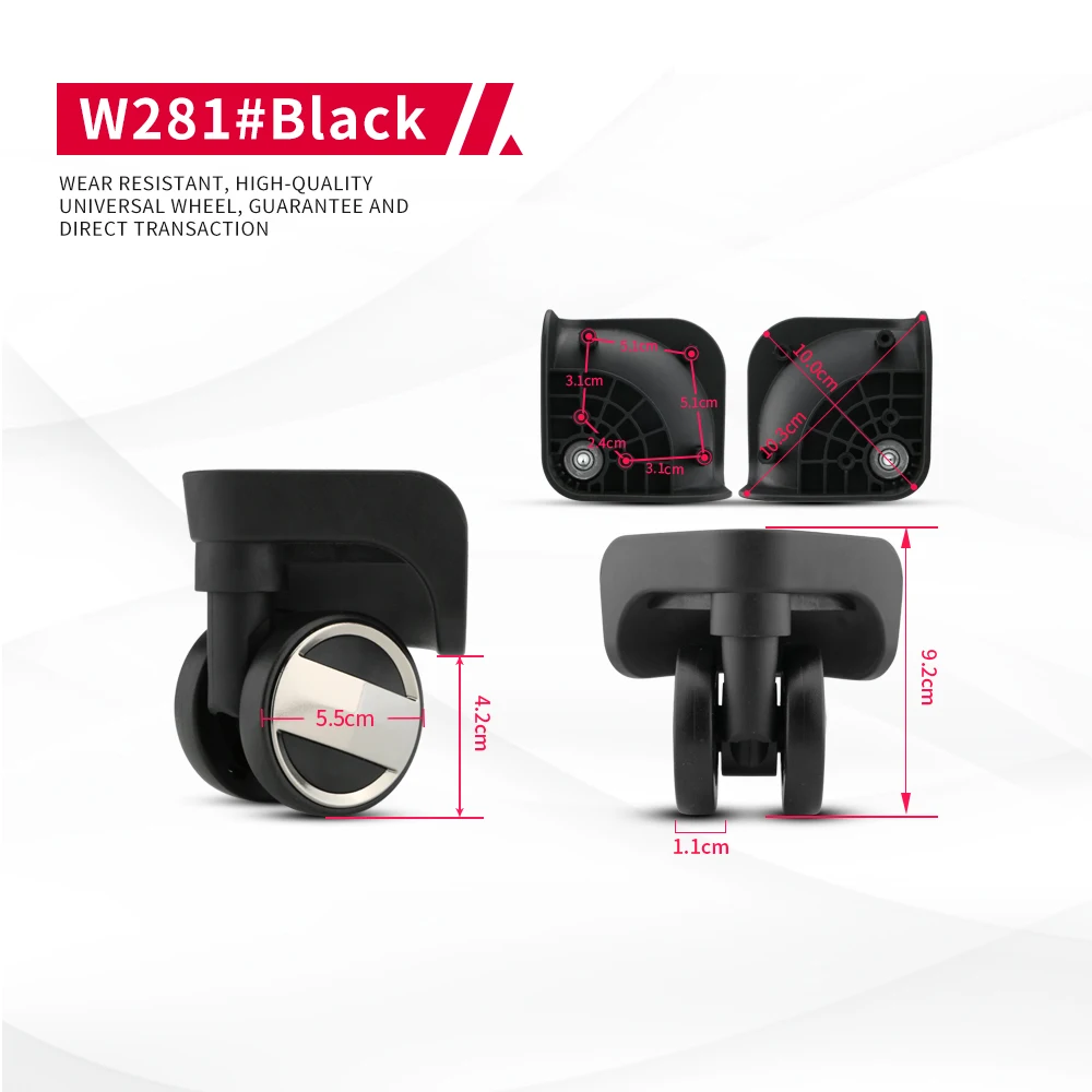 DILONG W281 Luggage Universal Wheel Accessories Toolbox Aircraft Wheels General Replacement Reinforcement Durable Rollers