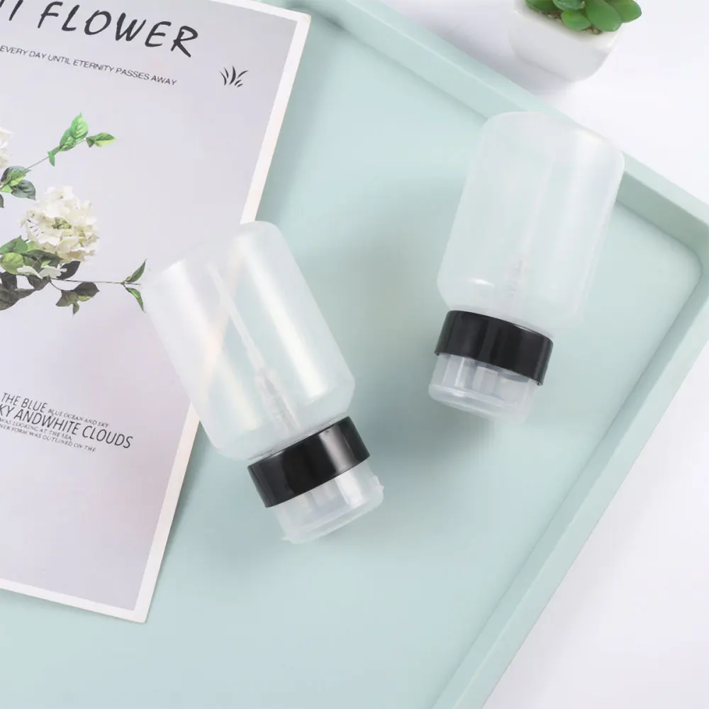 

210ml 2Pcs Nail Polish Pump Bottles Liquid Subpackage Storage Bottle Size