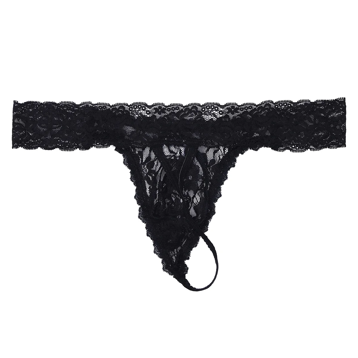 Gay Lingerie Lace See through Mens Thongs and G-strings Bulge Pouch Tanga Hombre Underwear Sexy Mens Briefs Erotic Sissy Panties