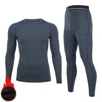 cycing base layer winter thermal underwear sets men quick dry anti microbial stretch thermo warm long johns fitness