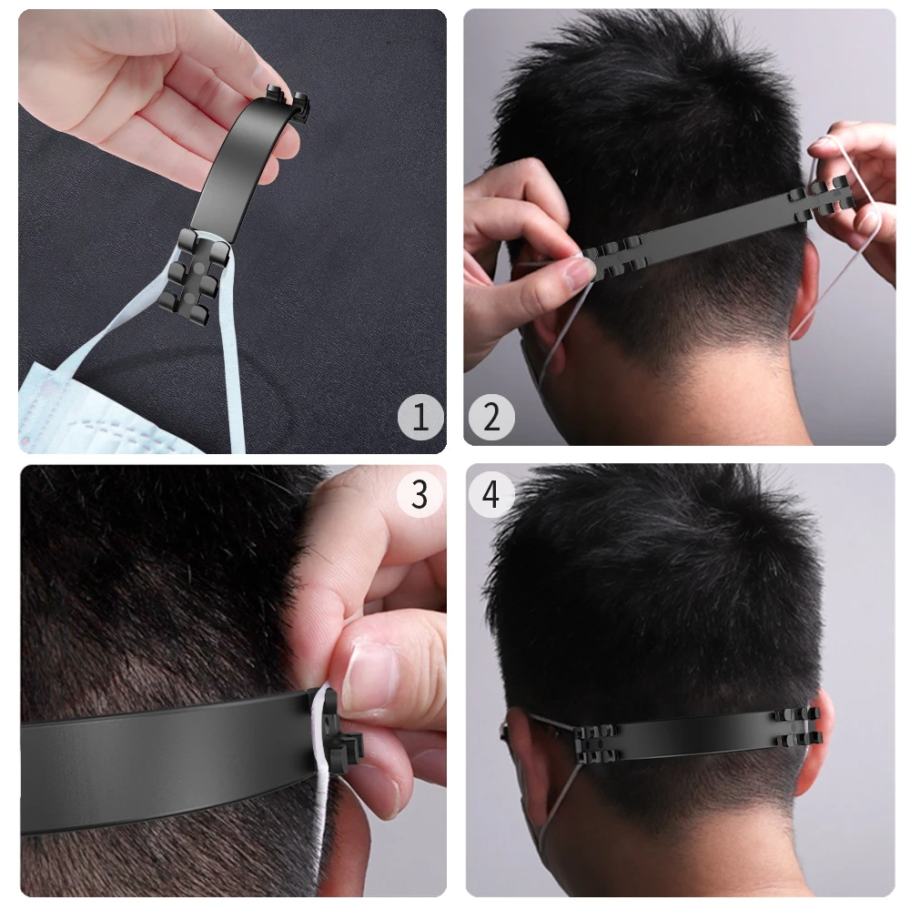 10 шт. полиэтиленовый ремешок с пряжкой для ушных крючков маски подходящий защиты