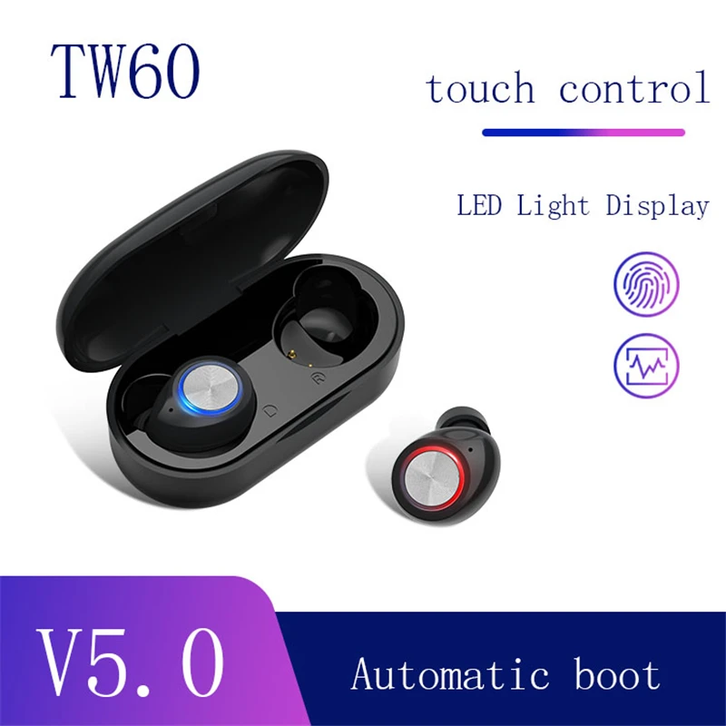

Yulubu Bluetooth 5,0 Наушники TWS60 мини сенсорный Управление спортивные Наушники Hifi Наушники С микрофоном зарядным устройством для всех телефонов На...