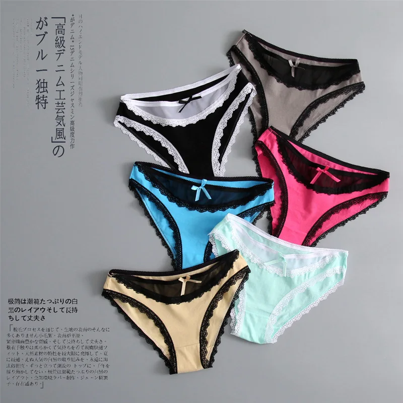 6 шт./лот Трусы Женщина нижнее бельё для девочек хлопковые трусы детей ростом дам
