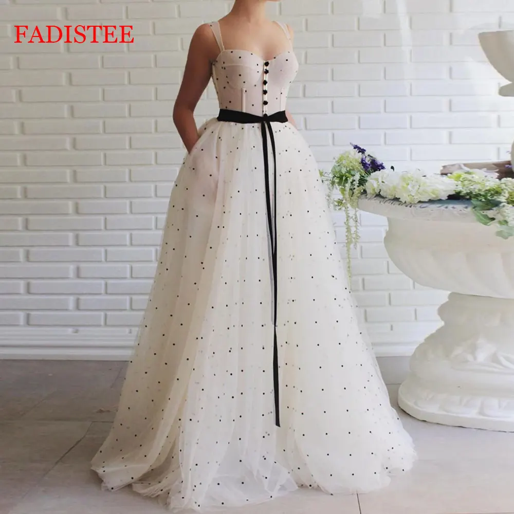 

Black Points Lace Vestidos De Fiesta De Noche Prom Party Evening Dresses Robe De Soiree Gown Frock Long