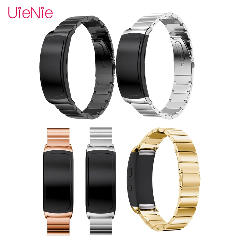 

Металлический ремешок с пряжкой-бабочкой для Samsung Gear Fit 2, сменный Браслет из нержавеющей стали, 18 мм