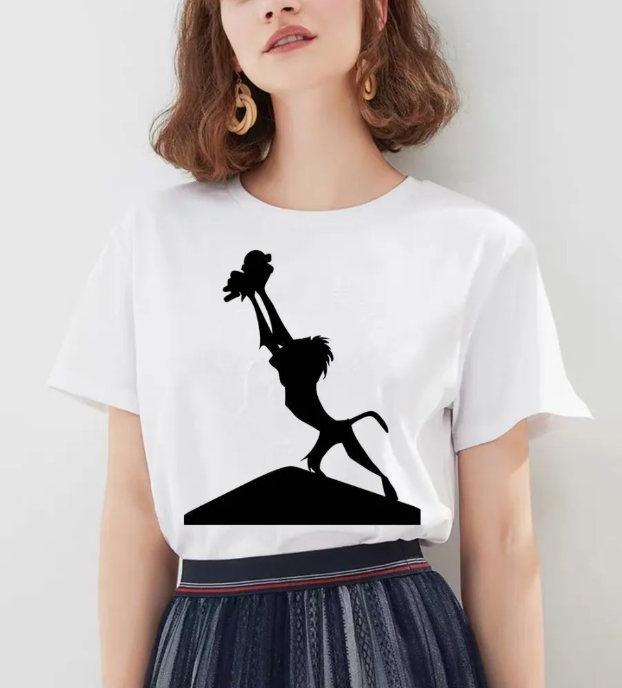 Hakuna Matata рубашка Женская Harajuku Ullzang Винтажная Футболка Kawaii Femme Homme летняя футболка модный топ Женская футболка - Цвет: 20528