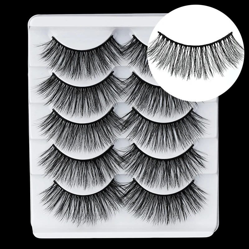 

5 Pairs 3D Faux Mink eyelashes False Eyelashes Long Lashes Wispy Makeup Beauty Extension Tools Wimpers 34 Styles Wholesale