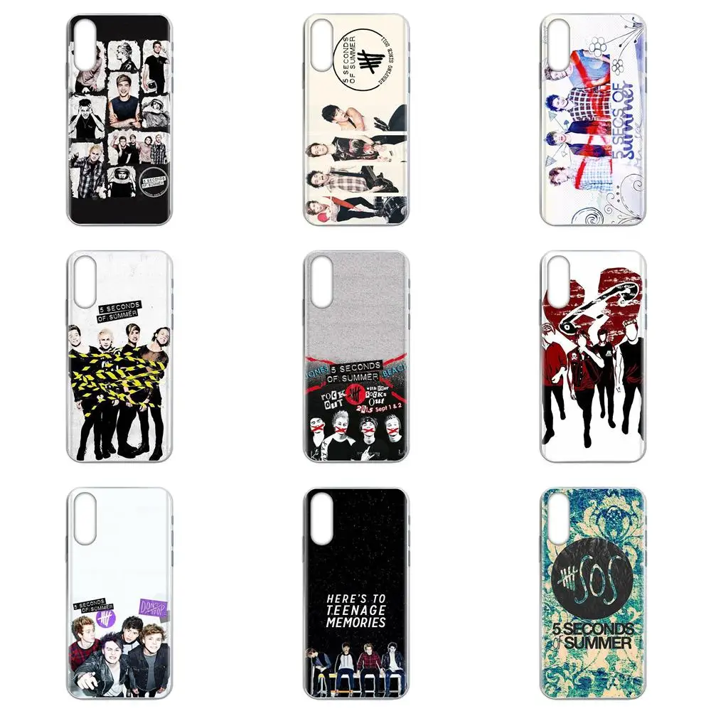 Soft TPU Cell Phone For Samsung Galaxy S3 S4 S5 Mini S6 S7 S8 Edge Plus S9 S10 S20 5 Seconds Of Summer 5sos | Мобильные телефоны и