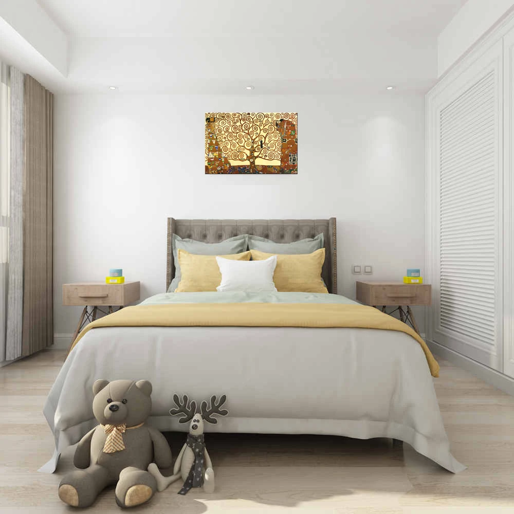 Древо жизни HD Печать Густава Климта поцелуй пара удовлетворить реплики холст