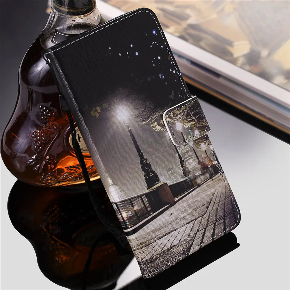 Цветной кожаный чехол Capa с рисунком для Apple iPhone X XR XS 11 Pro Max 7 8 Plus 6S флип Touch 6 5 чехлы