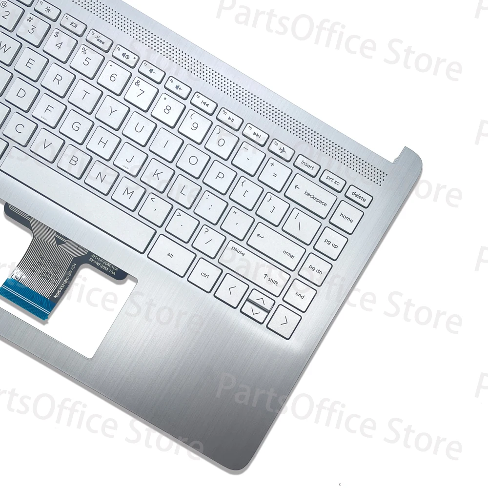 

Palmrest Cover w/ Backlit Keyboard Silver For HP Laptop 14-DQ L88206-001