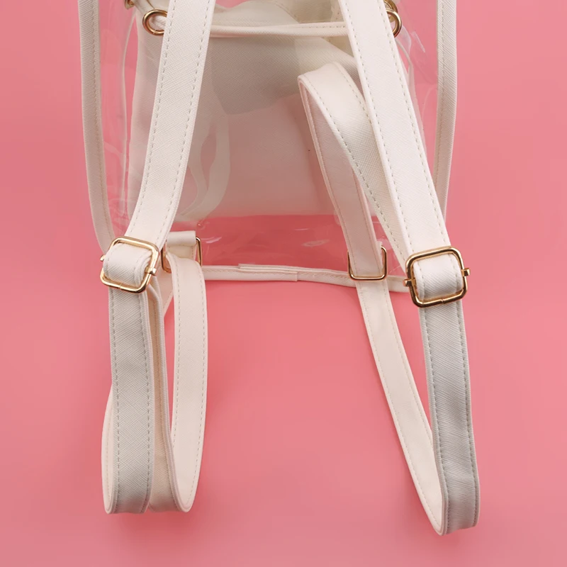 

Summer Transparent Backpack Jelly Mini Women Shoulder Bags School Backpack For Teenager Girls Mochila Female Bagpack 2021