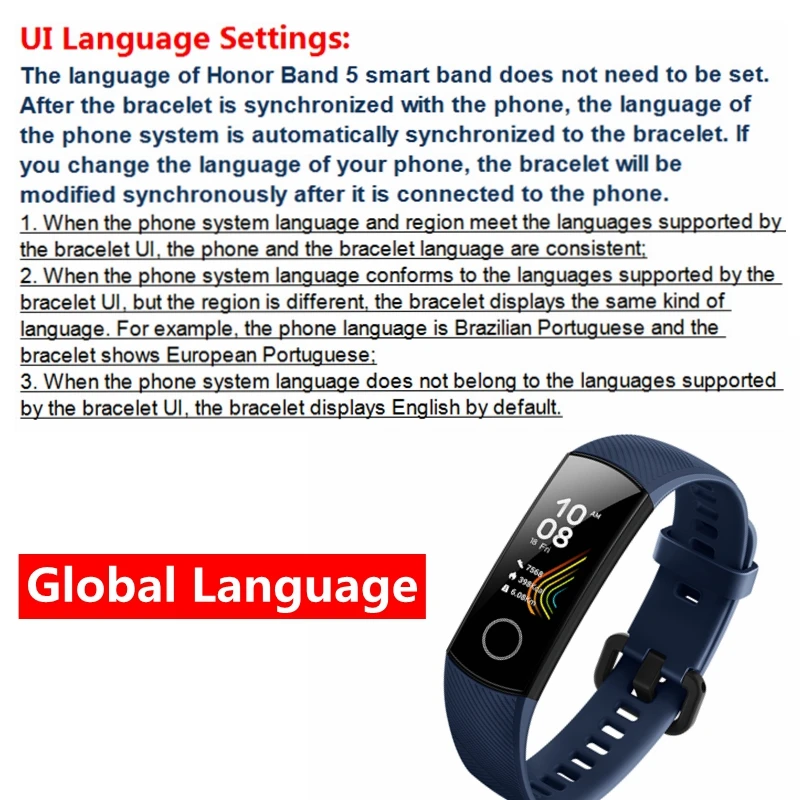 Оригинальный huawei Honor Band 5 Смарт-браслет Oximeter AMOLED сенсорный цветной экран плавание
