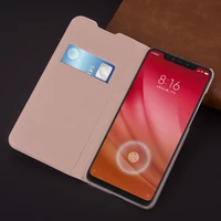 slim leather wallet case flip cover with card holder phone carrying bag mask for xiaomi mi 8 lite mi8 pro business purse