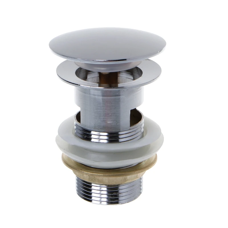 

Bathroom Sink Drain Stopper Sink Tap Push Button Waste Plug Slotted Drain