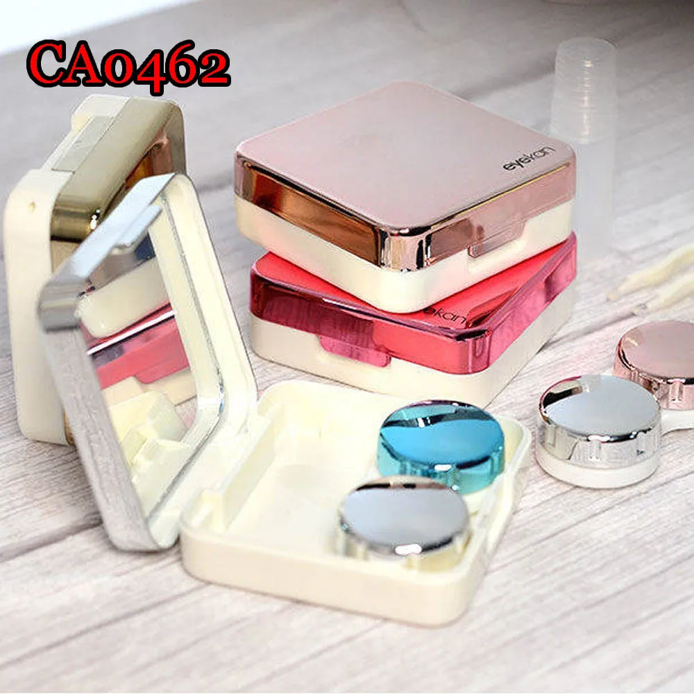 

High Quality Mirror Cover Contact Lens Mate Box Pocket Travel Kits for Eye Water Boxes CA0462
