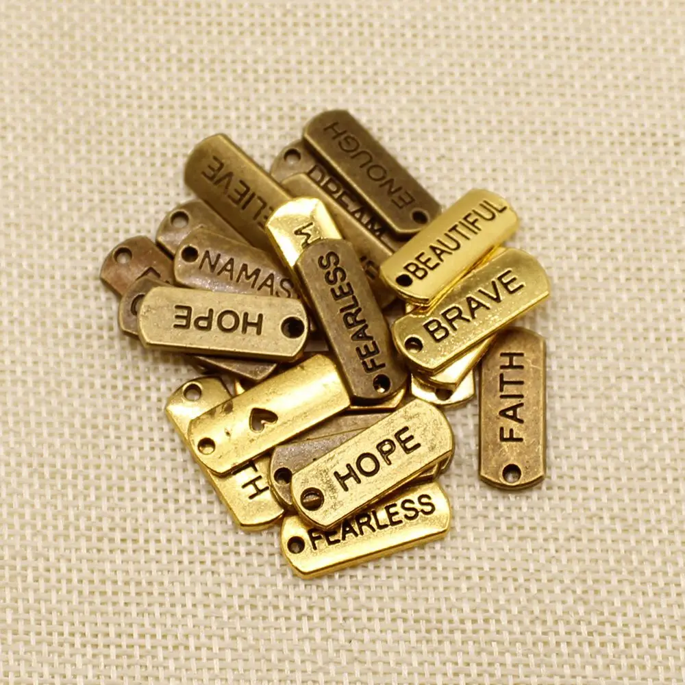 

Подвеска в стиле ретро из бронзы и золота, 30 шт.