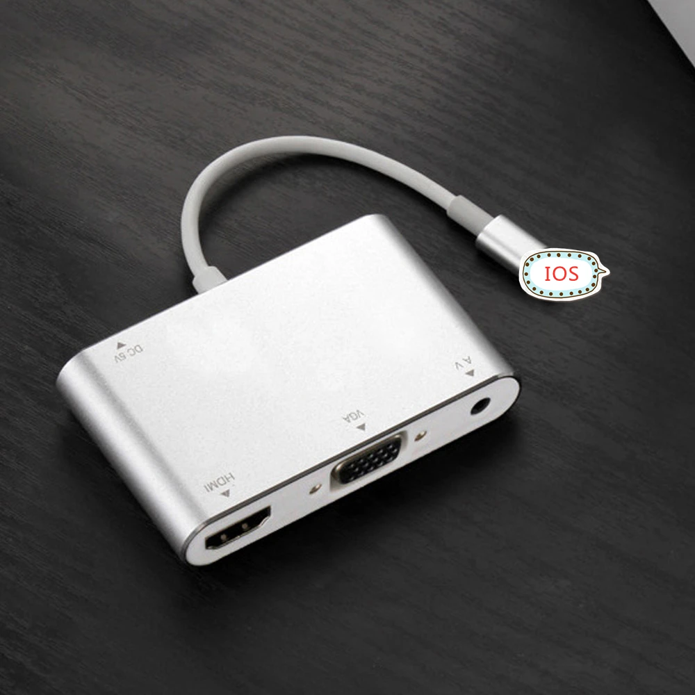 Совместимому с HDMI VGA Аудио Headpone адаптер воспроизводить музыку + кабель для