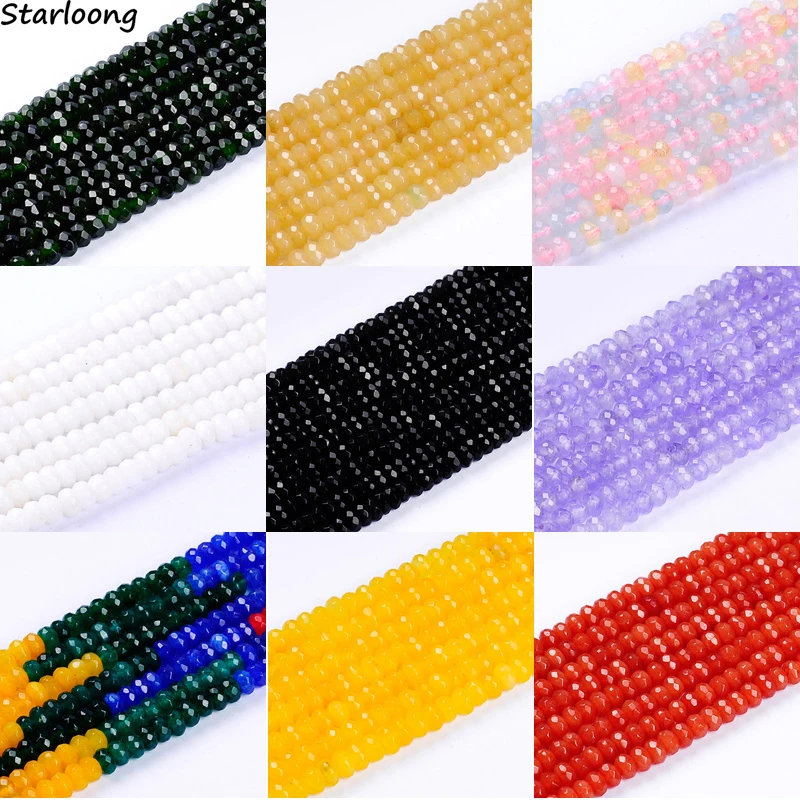 

1pack/lot 4*6mm Good Quality Rondelle Faceted Semi Preicouse Natural Stone Beads For DIY Bracelet Jewelry Making