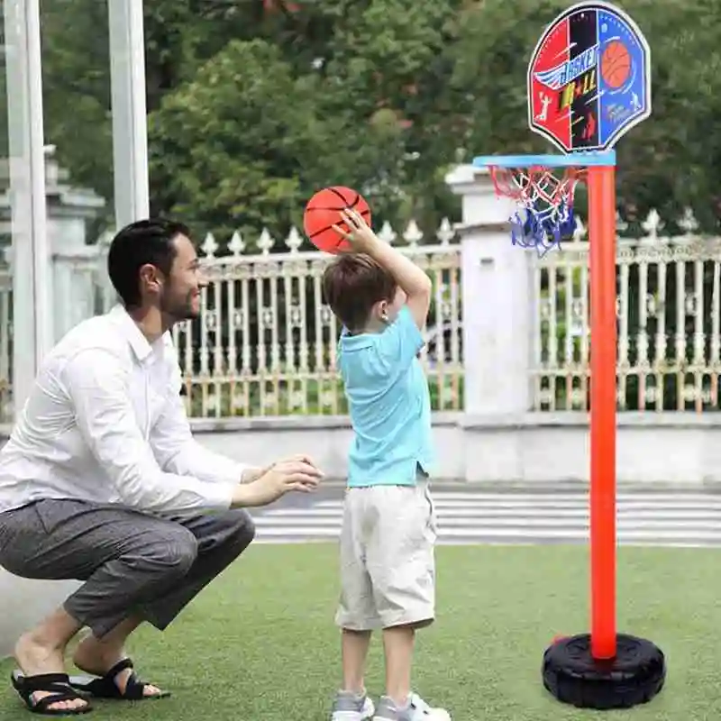 

Portable Basketball Playing Set Outdoor Sport Adjustable Stand Basket Holder Hoop Goal Game Indoor Kids Children Yard Game Toys
