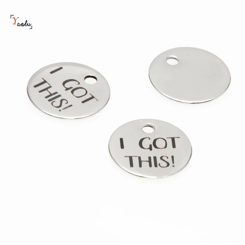 

10pcs/lot Got this charm I got this Stainless steel message Good Charm pendant 20mm