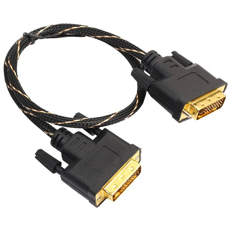 

LCD Digital Monitor DVI D to DVI-D Gold Male to Male 24+1 Pin Dual Link TV Cable High Speed DVI to DVI Cable for TFT 5M