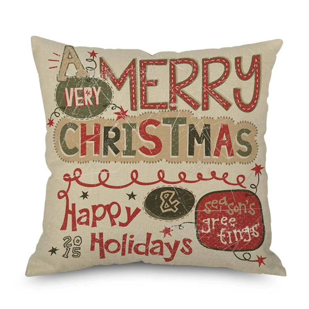 Новогодние рождественские украшения для дома подушка на диван кровать Чехол