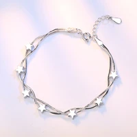 925 sterling silver bracelet for women star box design chain bracelet korea fashion jewelry gift new 2020
