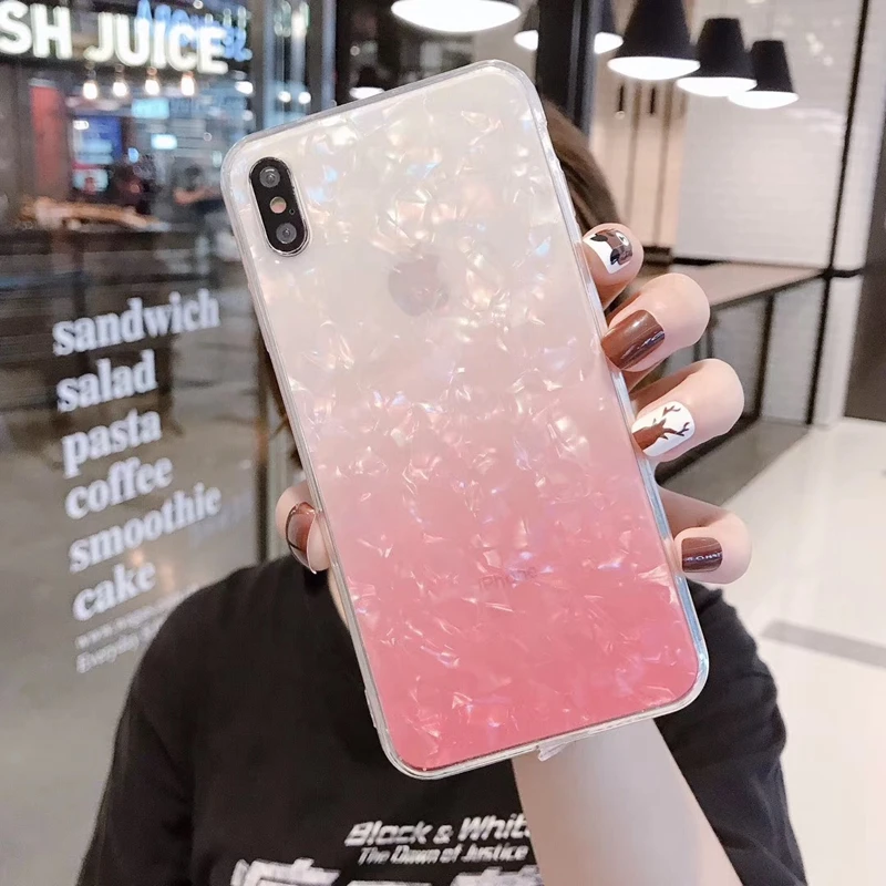 Градиентный цвет мечта раковины Оболочка Чехол для телефона iPhone 11/11 Pro Max XR X XS 6 6S 8