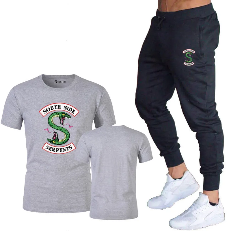 

2021 men's high quality leisure sports suit men's short sleeve + trousers men's suit