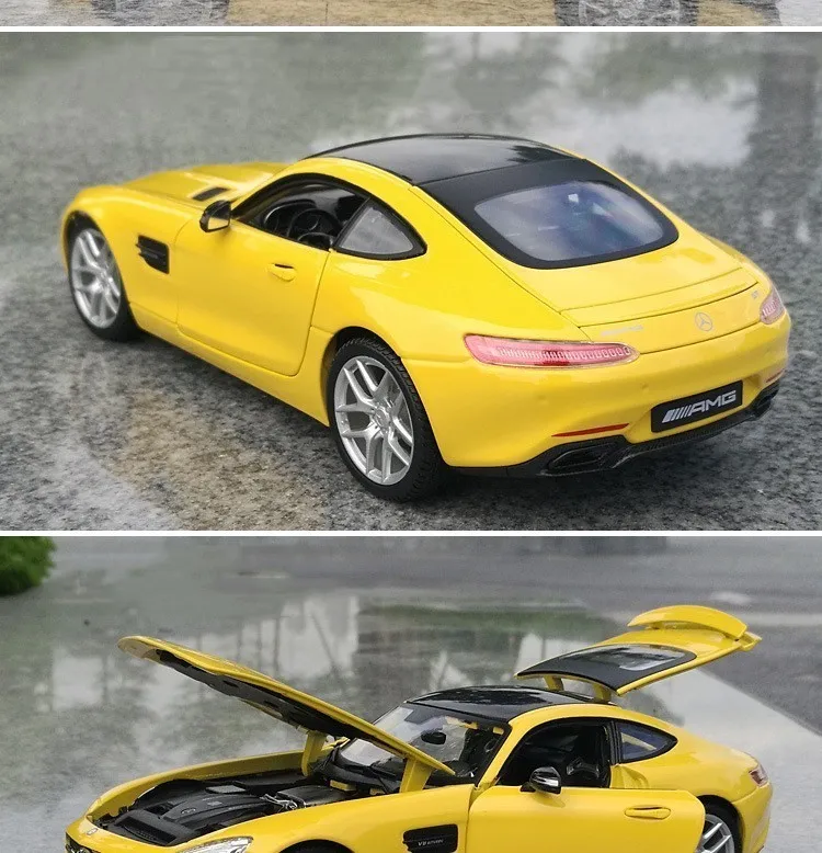 Масштаб 1:18 Merce-Bens AMG GT Модель игрушки для детей Рождественский подарок Прямая поставка сплав супер модель автомобиля Подлинная коллекция