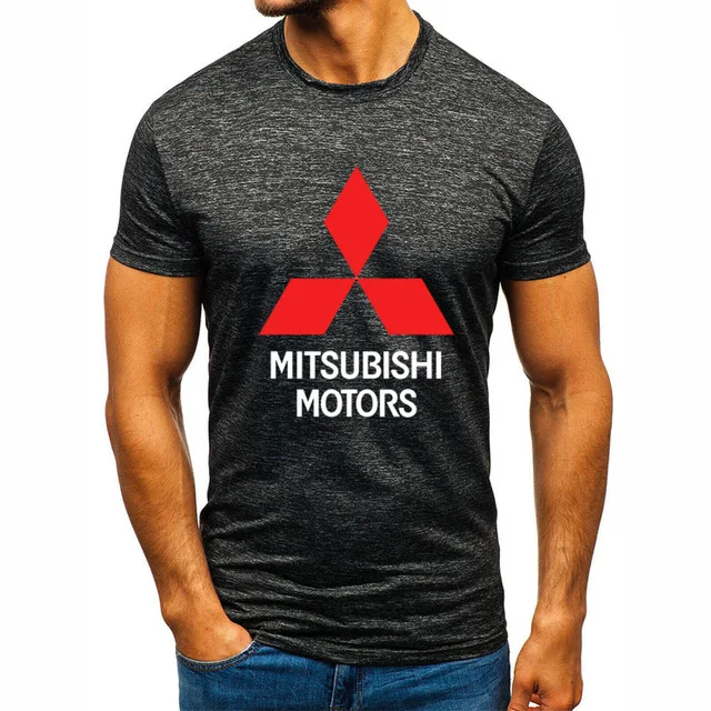 

Summer Men's T-Shirt for Mitsubishi Car Logo Printed Mens Short Sleeve Casual Comfortable Light Cotton male T-Shirt d4