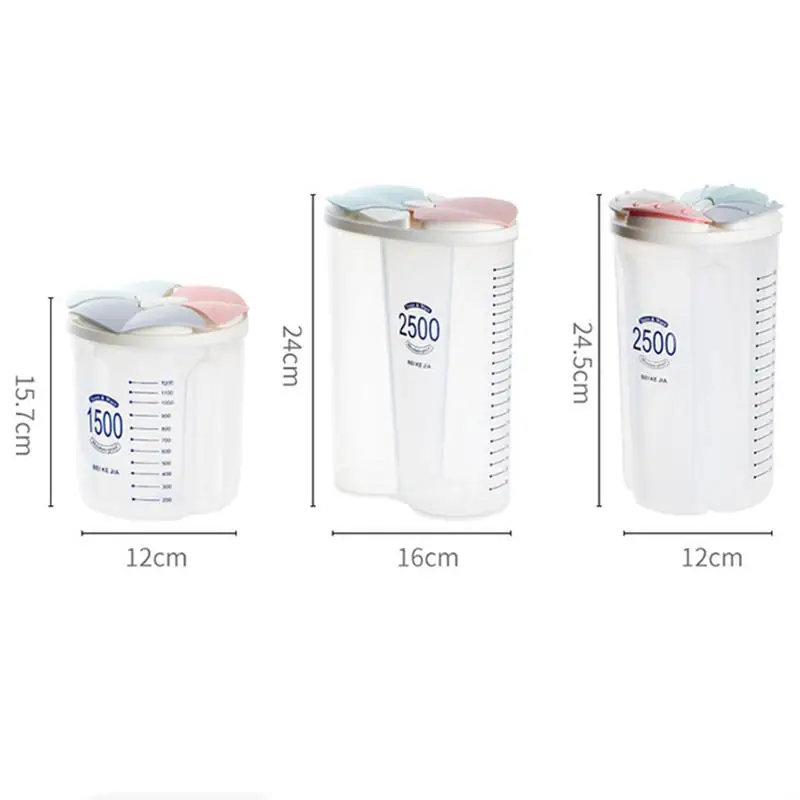 

52 Sealed Plastic Cereal Dispenser Storage Box Grain Rice Container Nice Kitchen Rice Storage Box Flour Grain Storage