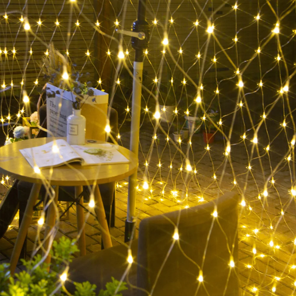 

LED Net Mesh Fairy String Light Courtyard Waterproof Flashing String Lights Christmas Lights Outdoor Led Fairy Light Party Light