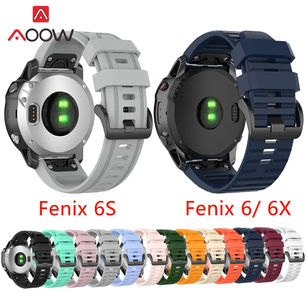 20mm 22mm 26mm Silicone Watchband for Garmin Fenix 6X Fenix5x puls 3HR 6 6S 5 Quick Release Easyfit Strap Band | Наручные часы