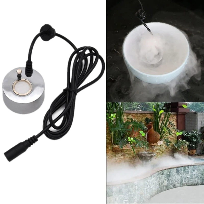 Mist Maker Fogger Ultrasonic Humidifier 2Pcs Atomizing Heads Water Fountain Pond Fog Atomizer Air US Plug | Бытовая техника