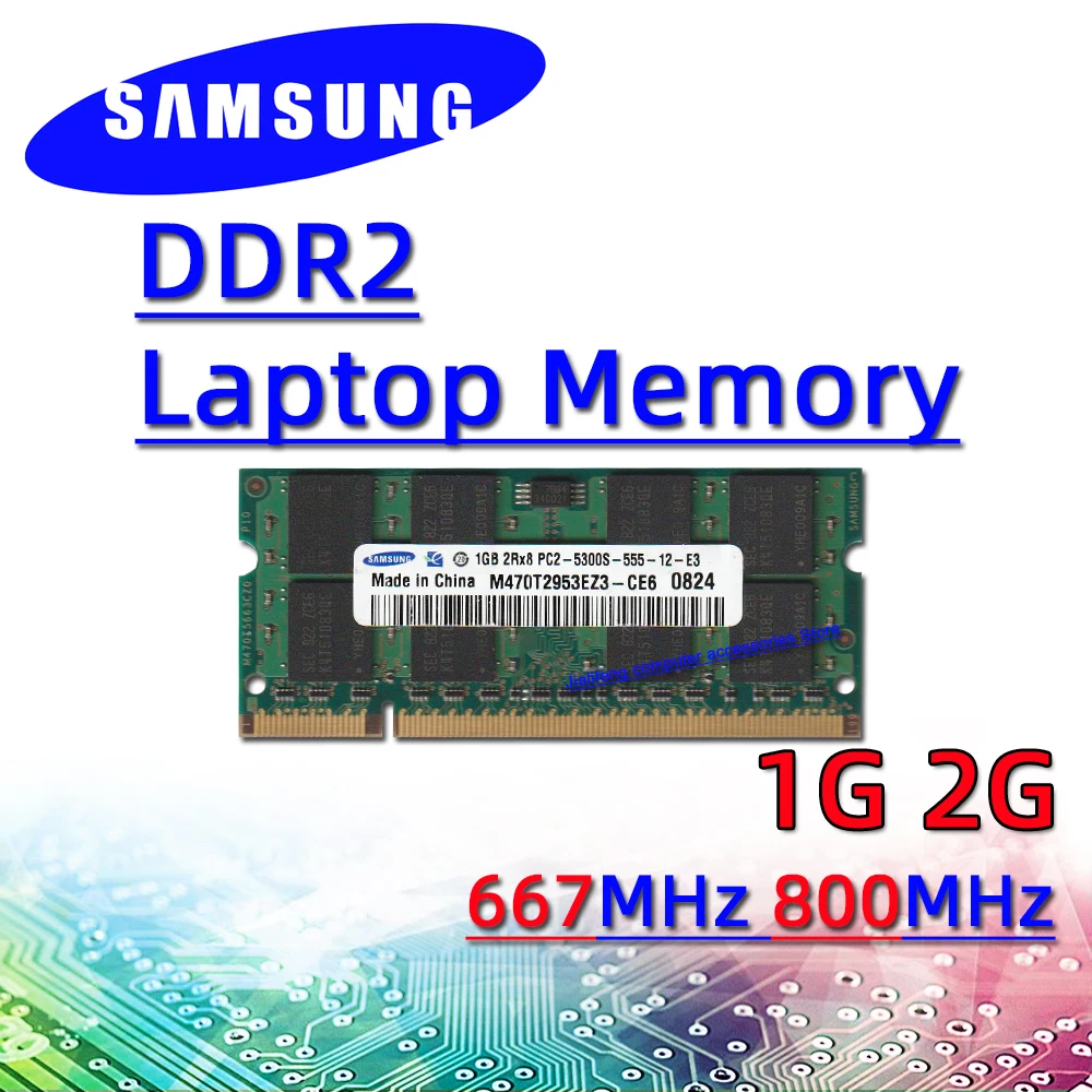Оперативная память Samsung ddr2 1 Гб 2 667 МГц 800 ОЗУ Sodimm для ноутбука pc2 4 5300S