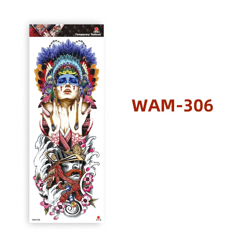Large Temporary Tattoos For Women Men Full Arm Tattoo Sticker Sleeve Thigh Big Body Art Decal Black Waterproof Fake Tatoo