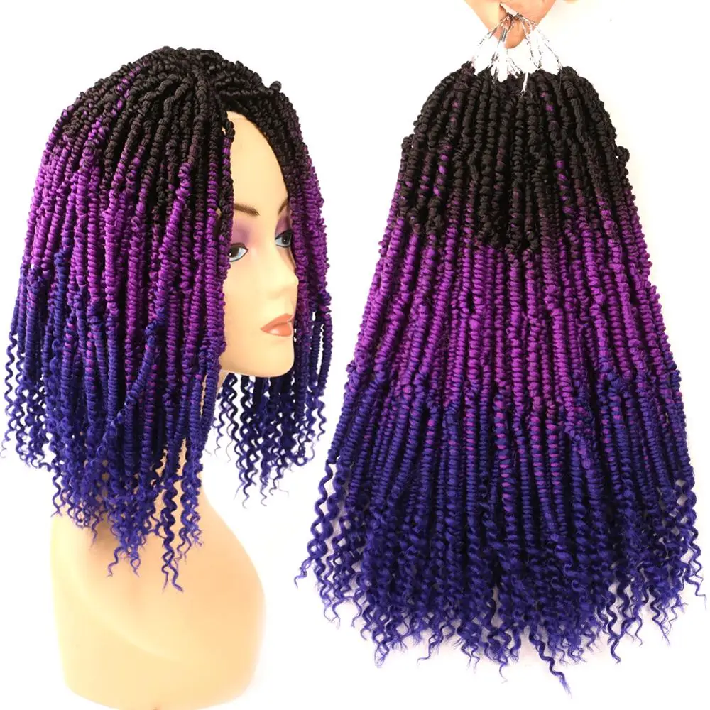 Кудрявые кудрявые волосы для наращивания 12 дюймов Омбре 24 корня |