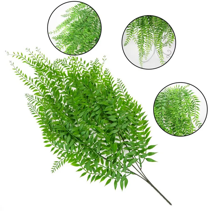 

68cm Artificial Green Plant Vines Wall Hanging Fake Leaves Plant for Home Garden Decoration Simulation Orchid Fake Flower Rattan