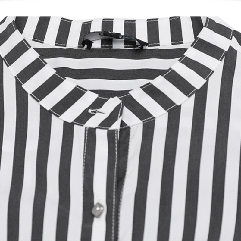 

CHICEVER Striped Shirt Dress For Women Lapel Collar Short Sleeve High Waist Knee Length Hit Color Dresses Female Fashion Clothes