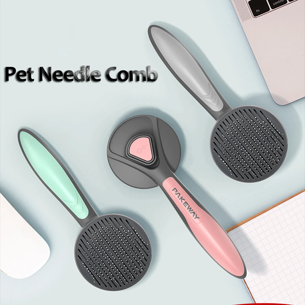 

Cat Comb Pet Needle Comb Dog Hair Remover Cats Products for Pets Self Cleaning Brush Pet Grooming Tool Cleaning Product