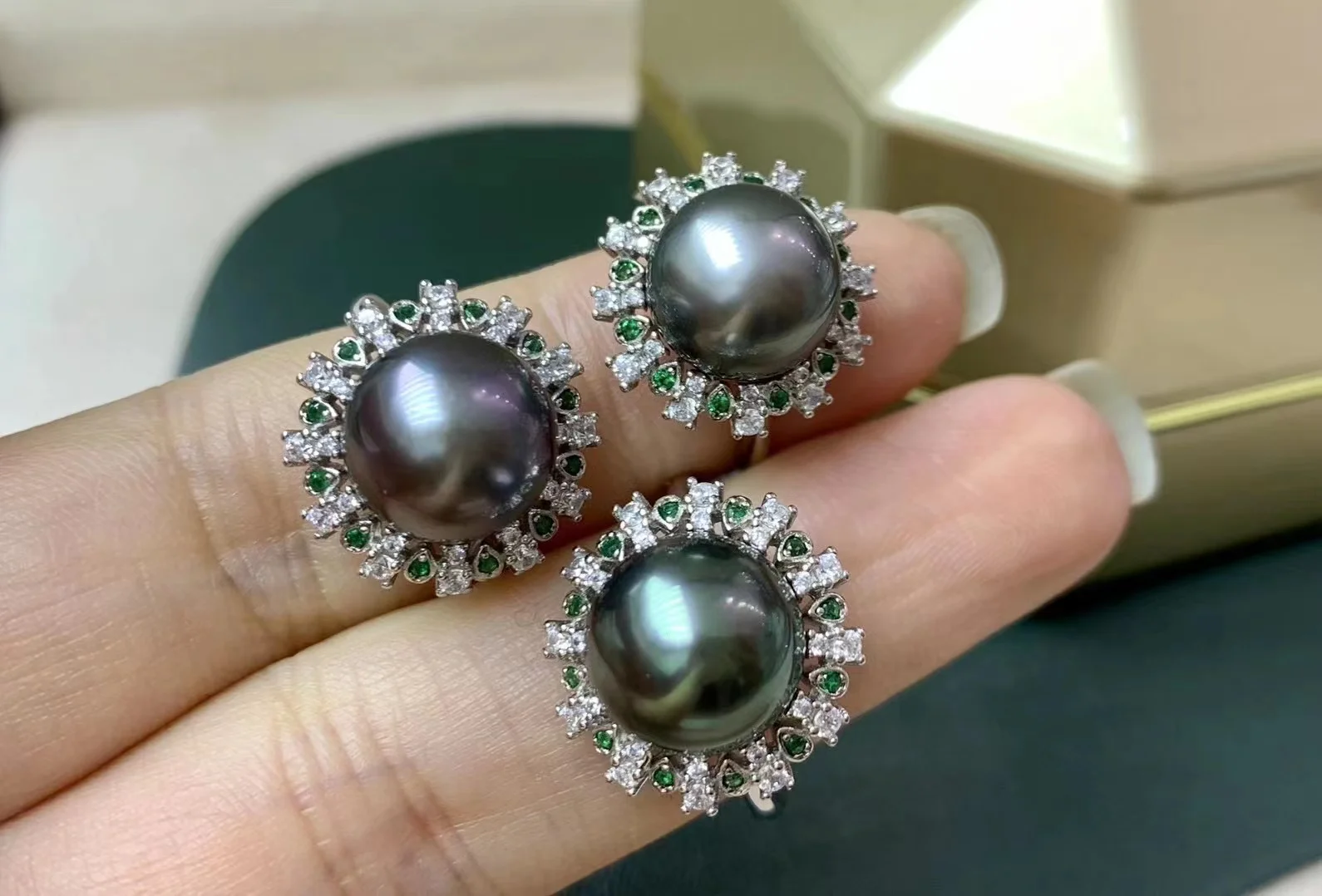 

HENGSHENG Новое поступление 10-11 мм Tahitain Черная жемчужина 925 Серебряное Винтажное кольцо регулируемое изящное для женщин ювелирное изделие в подарок