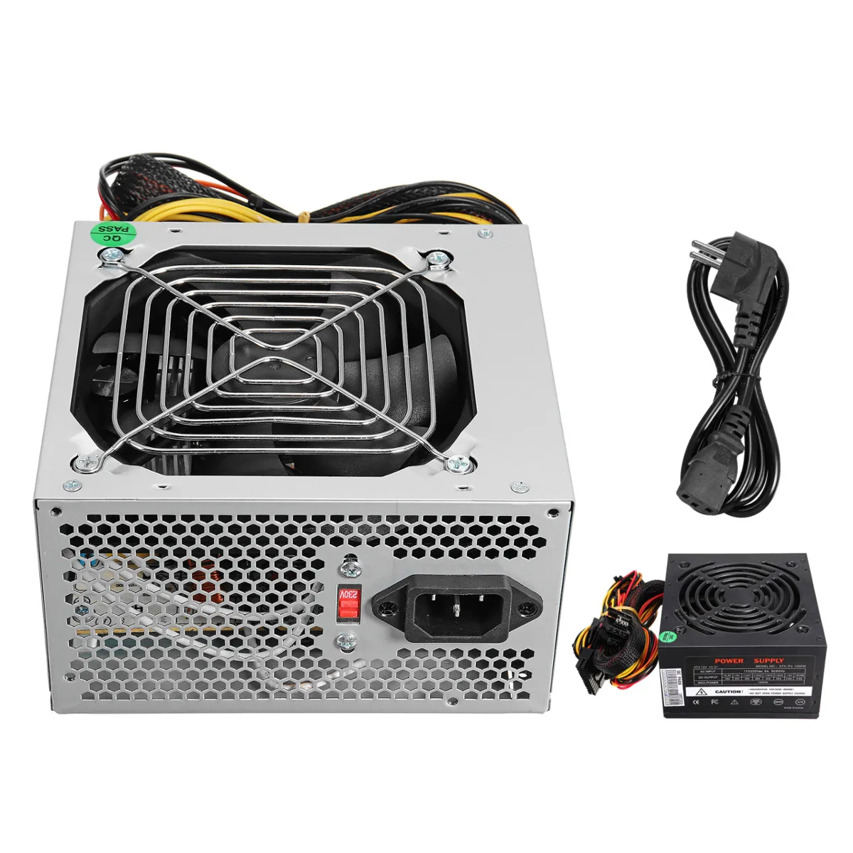Max 1000W ATX источник питания тихий вентилятор для Intel AMD PC PSU PC компьютер шахтер