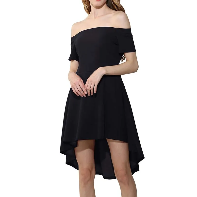 Новинка 2019 модное весеннее женское однотонное платье до колена с длинной спинкой