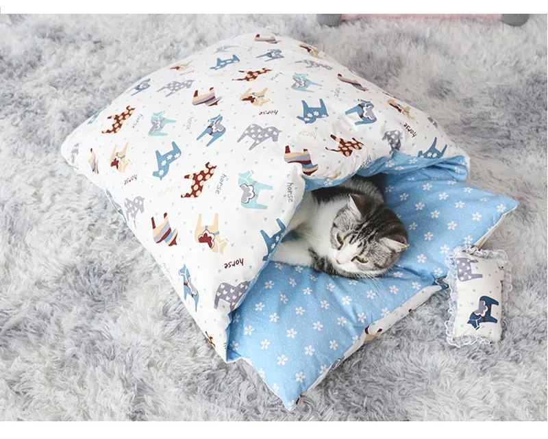 Домашнее животное Кошка Собака Кровать Дом зима Fodable круглая кровать кошка спальный коврик Конура гнездо для собак домашнее животное подушка котенок гнездо товары для домашних животных