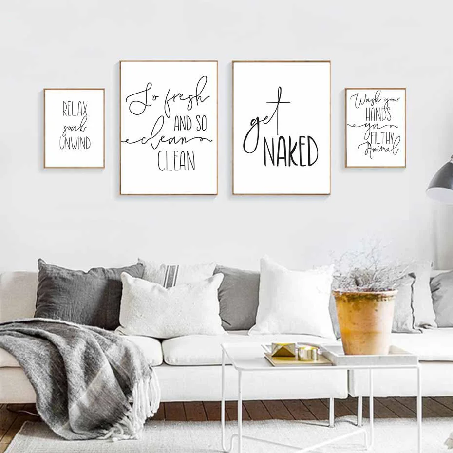 Настенные картины на холсте в скандинавском стиле с буквами HD принты домашний