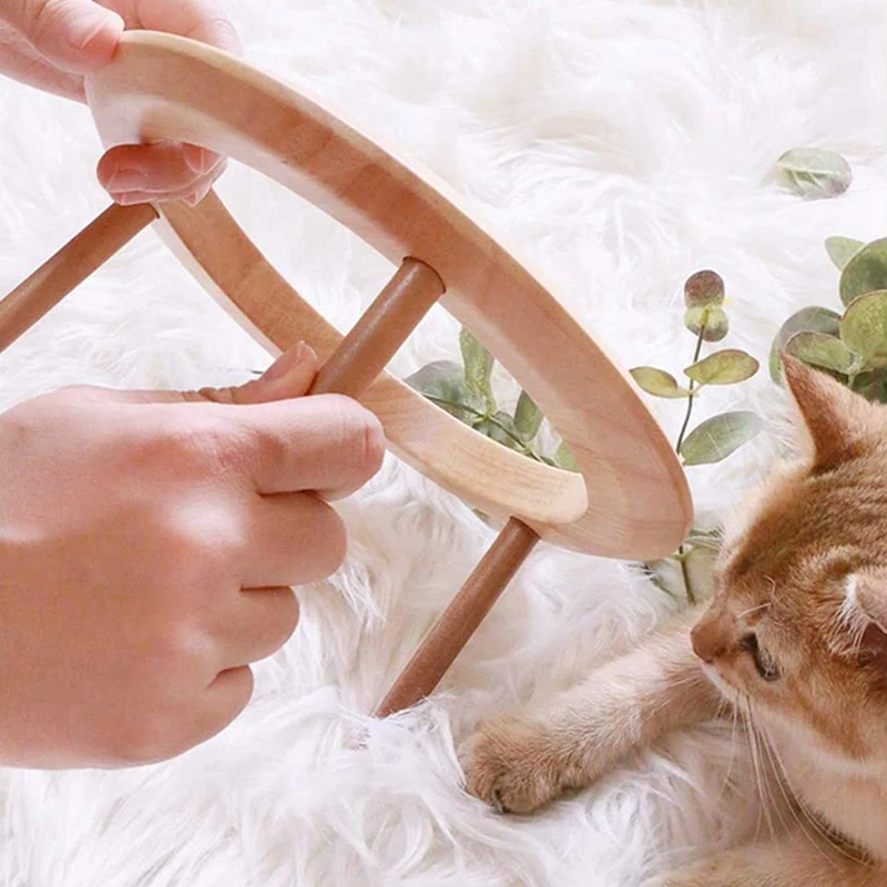 

2 Pcs Ceramic Wooden Bowl for Cats, High Flying Saucer, Cat Bowl, Adjustable Elevated Pet Bowl, Blue & White