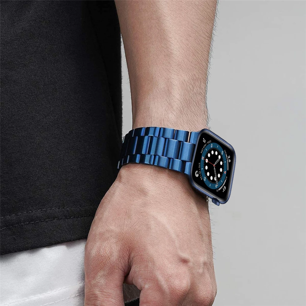 

for apple watch 6 band 44mm 40mm Series 5 SE Ultra thin narrow Stainless Steel bands for iwatch strap 3 42mm 38mm link bracelet